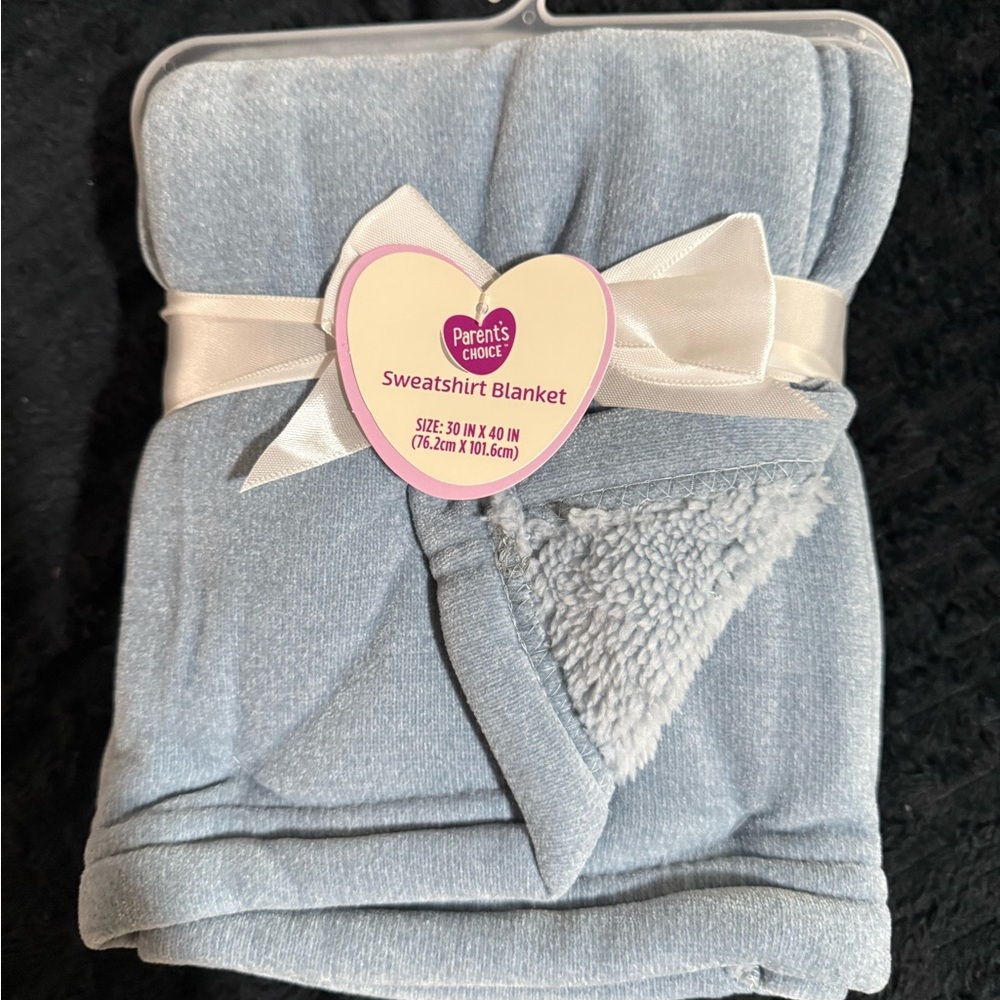 Parent's Choice Blue Sweatshirt Blanket